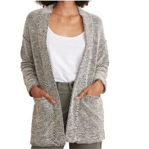 Marine Layer Birdseye Cardigan. Open Front. Size Small. Black and White